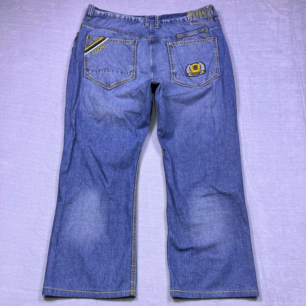 Coogi Jeans Mens W44 L35‎ Embroidered Logo Straight Leg Denim Pants